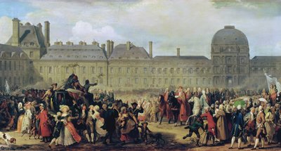 El Anuncio de la firma del Tratado de Versalles en 1783, 1837 de Anton van Ysendyck
